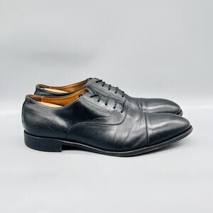 Beckett Simonon Shoes Mens 14 Black Leather Cap Toe Lace Up Oxford Dress Formal